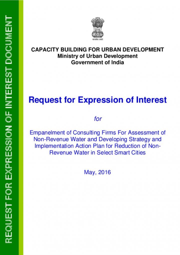 REoI for Empanelment of Consulting Firms for NRW Action Plan in Select Smart Cities