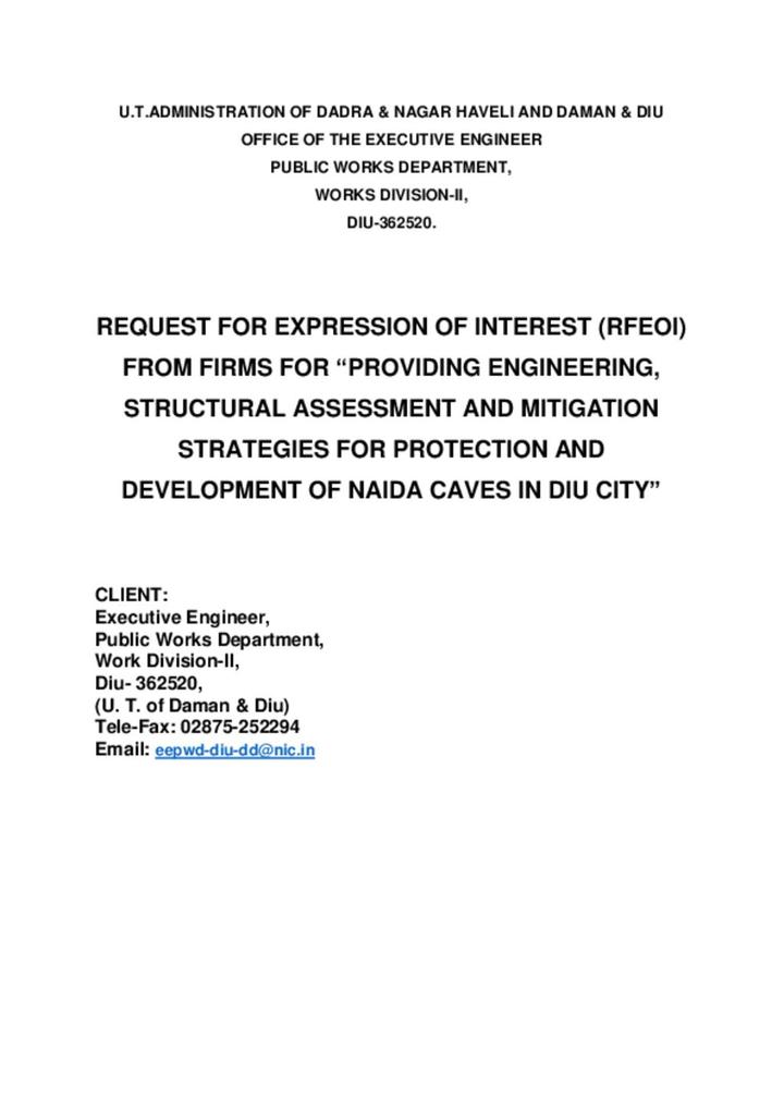 Request for Expression of Interest