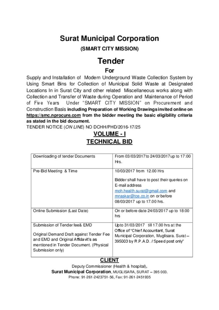 Tender Notice