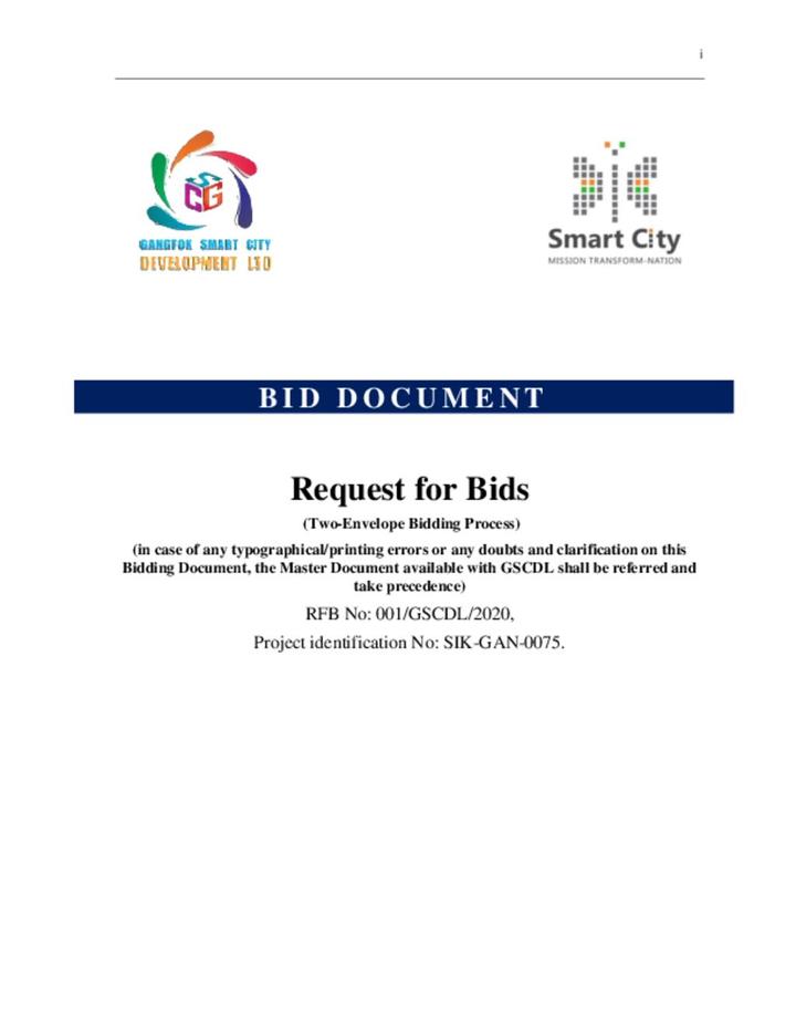Request for Bids document