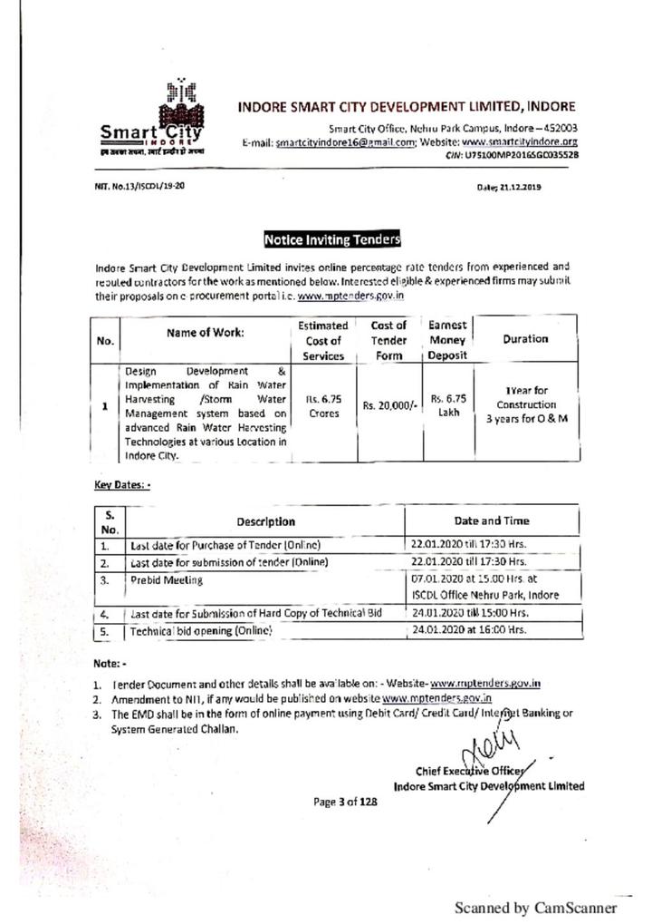 Notice Inviting Tenders