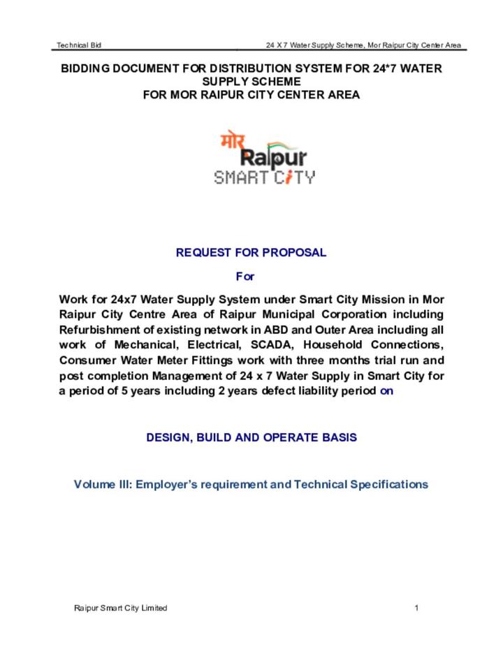 Request for Proposal Document Volume 3