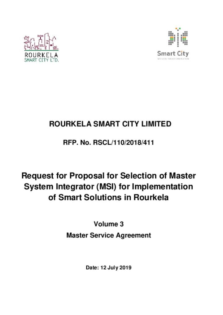Request for Proposal document Volume 3