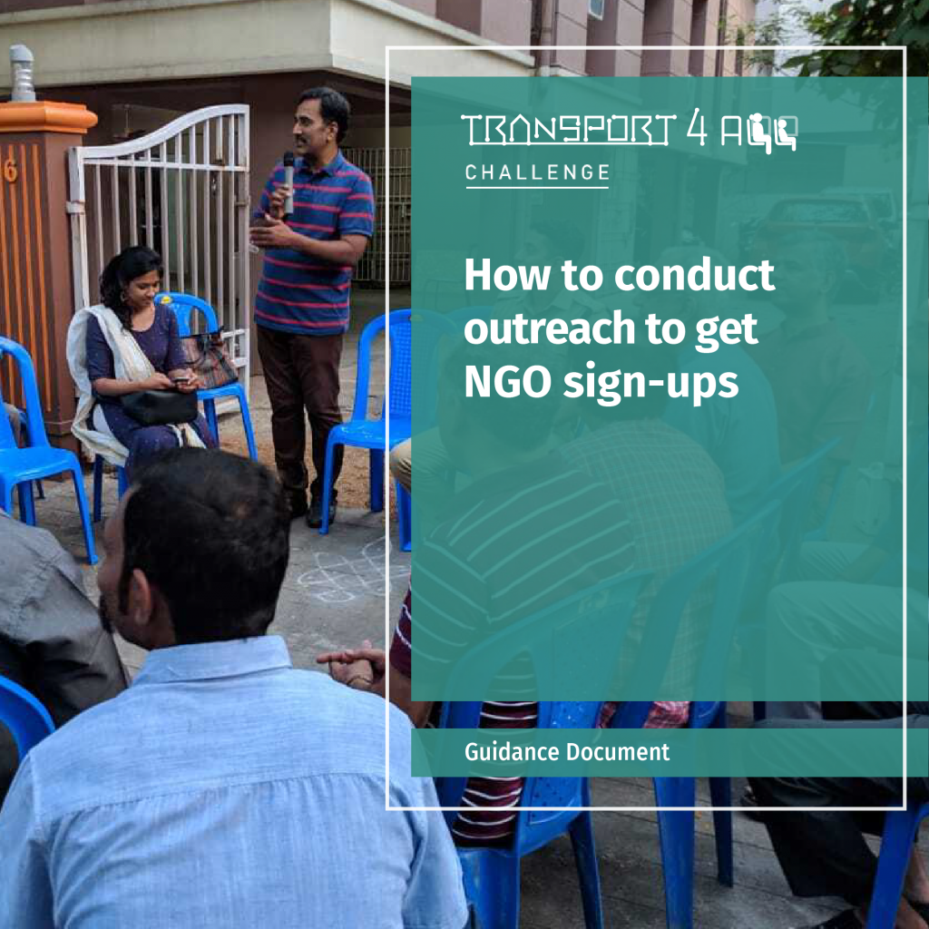 How to conduct outreach to get NGO sign-ups